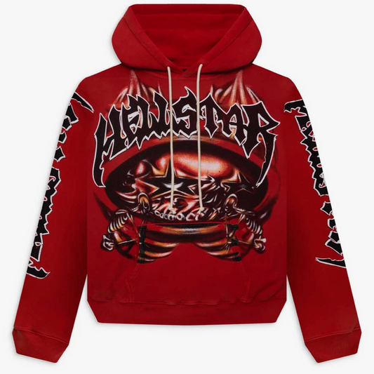 HELLSTAR Halloween  Skeleton AirBrushed Hoodie - Court Side Gear & More