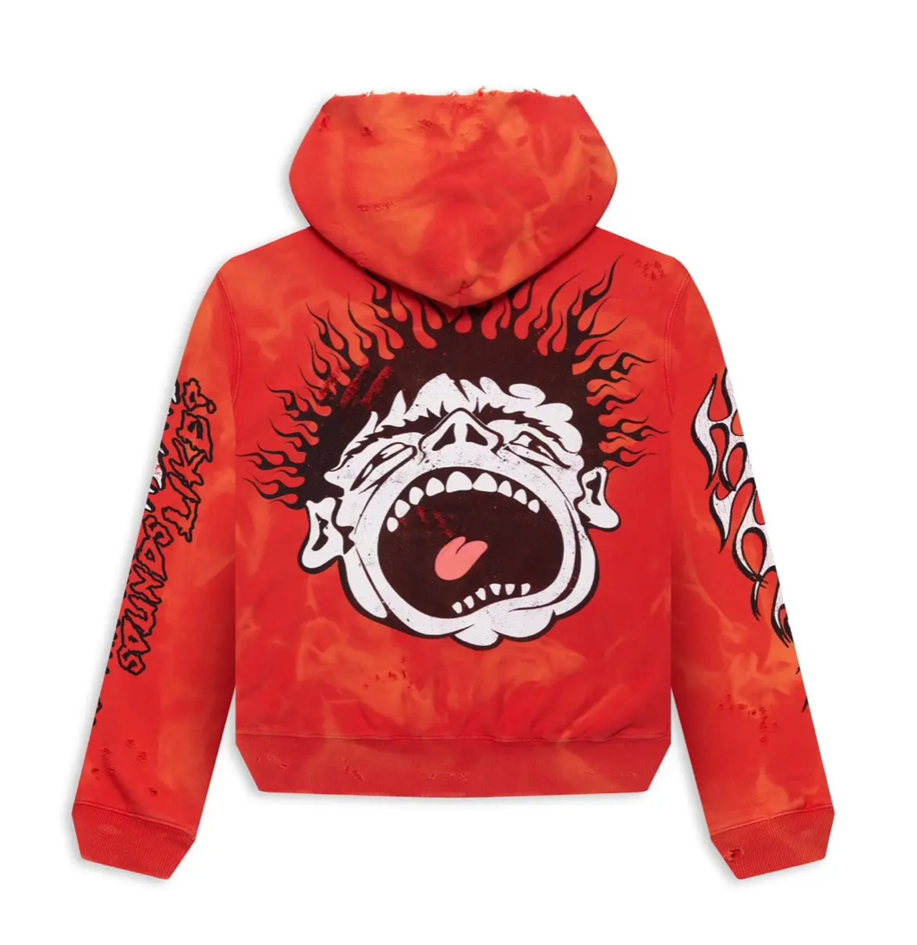 HELLSTAR RECORDS LAVA WASH HOODIE - Court Side Gear & More