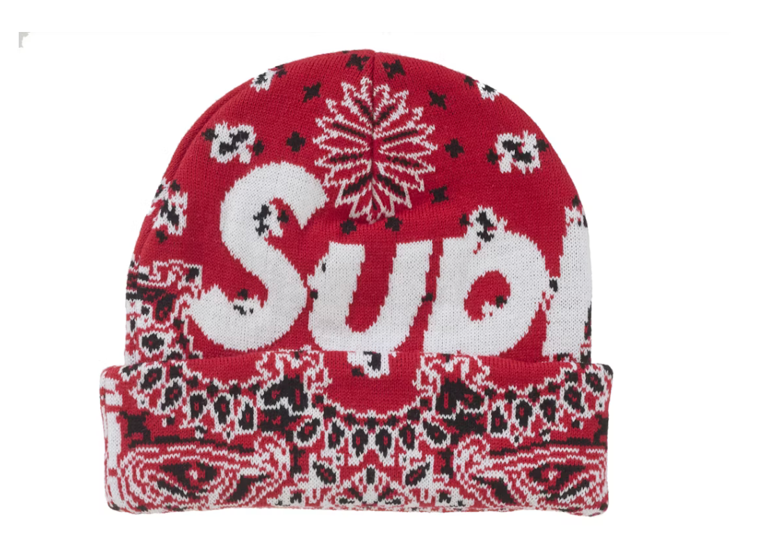 Supreme Bandana Big Logo Beanie - Court Side Gear & More