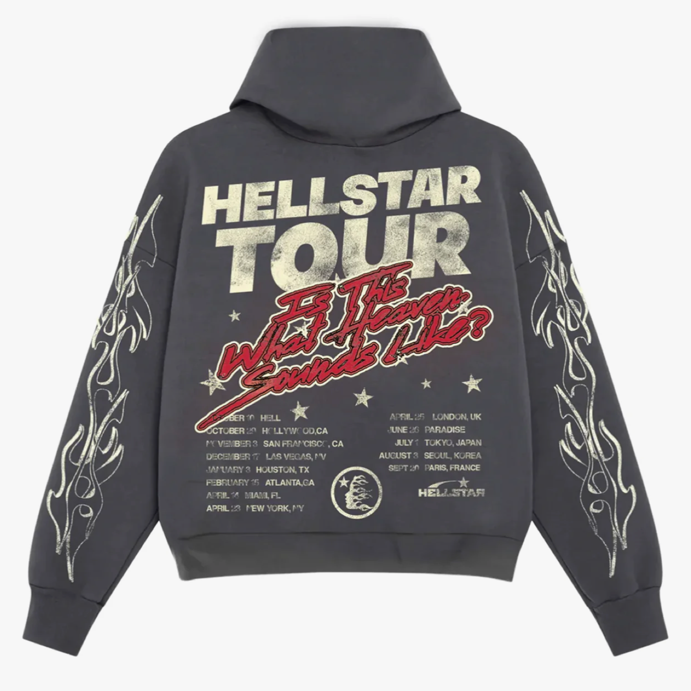 HELLSTAR STUDIOS RECORDS TOUR HOODIE (OVERSEAS EXCLUSIVE 2023) - Court Side Gear & More
