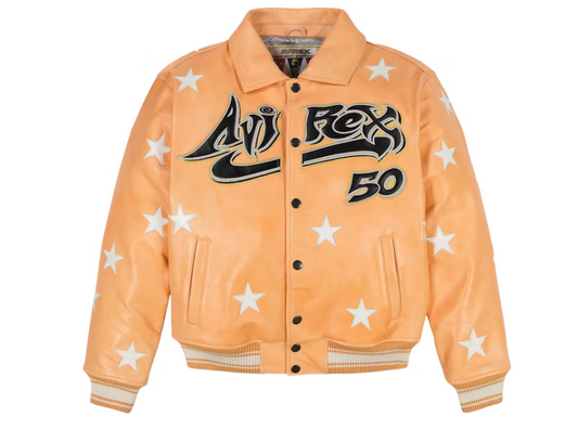HELLSTAR AVIREX 50th Anniversary Collaboration Leather Jacket - Court Side Gear & More