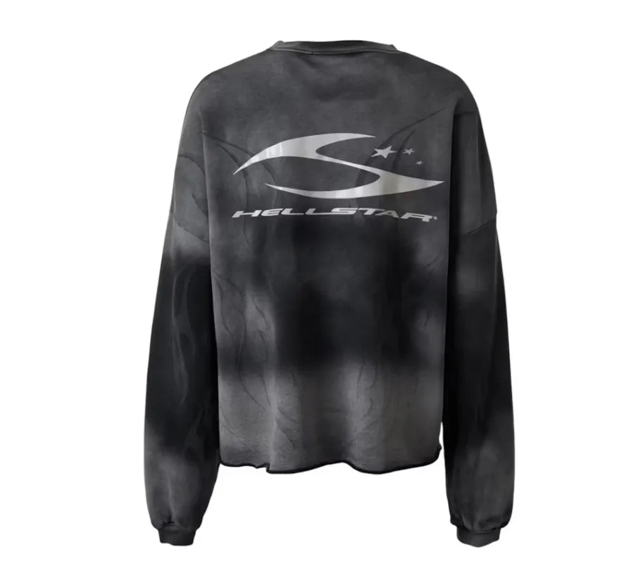 Hellstar Burned Tribal Oversize Crewneck - Court Side Gear & More