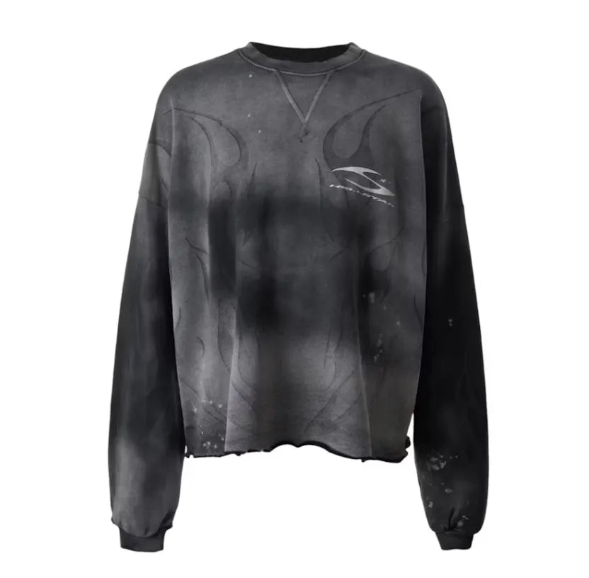 Hellstar Burned Tribal Oversize Crewneck - Court Side Gear & More