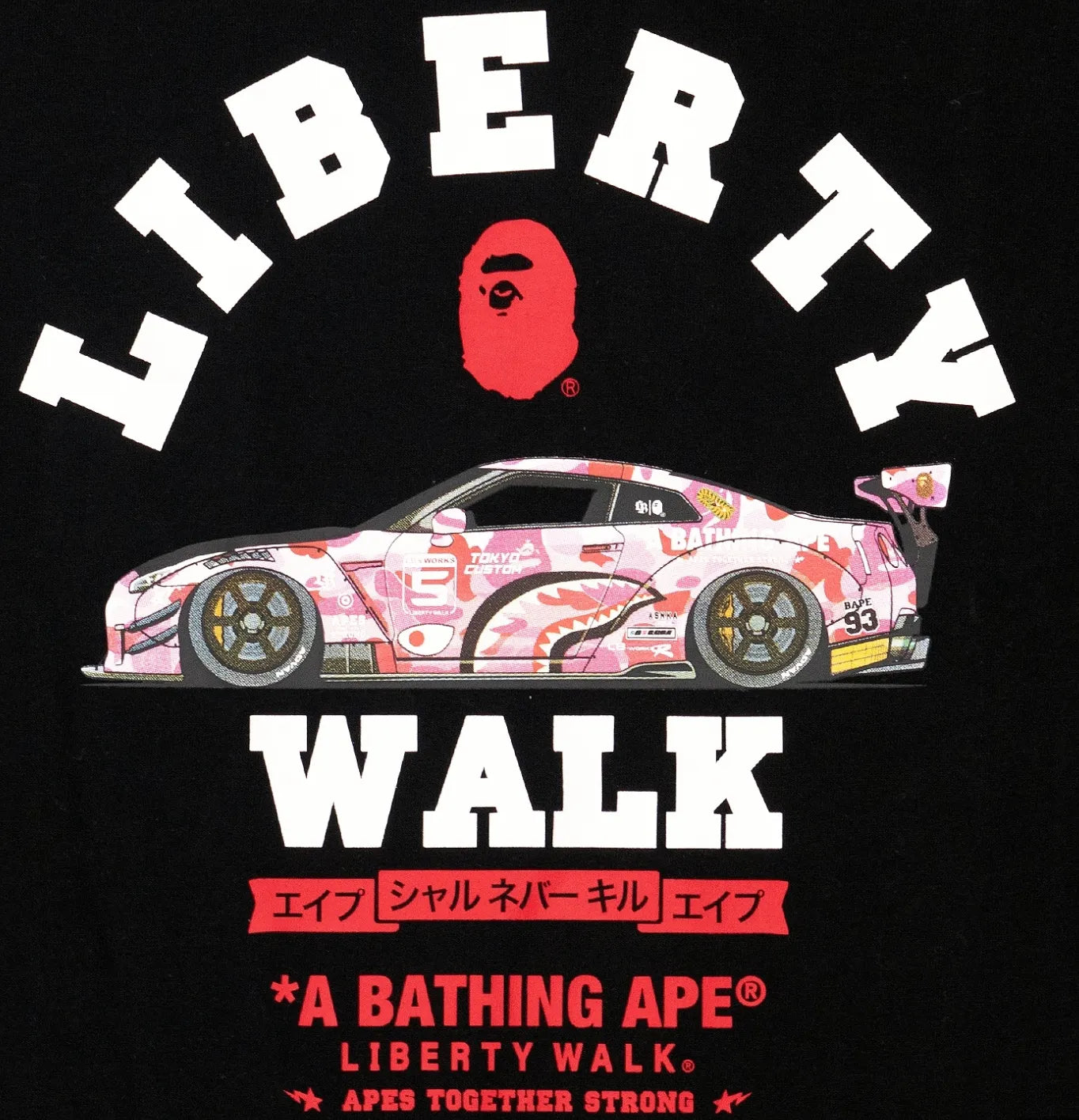 Bape Liberty Walk LBWK Tokyo Auto Salon Tee (Premium) - Court Side Gear & More