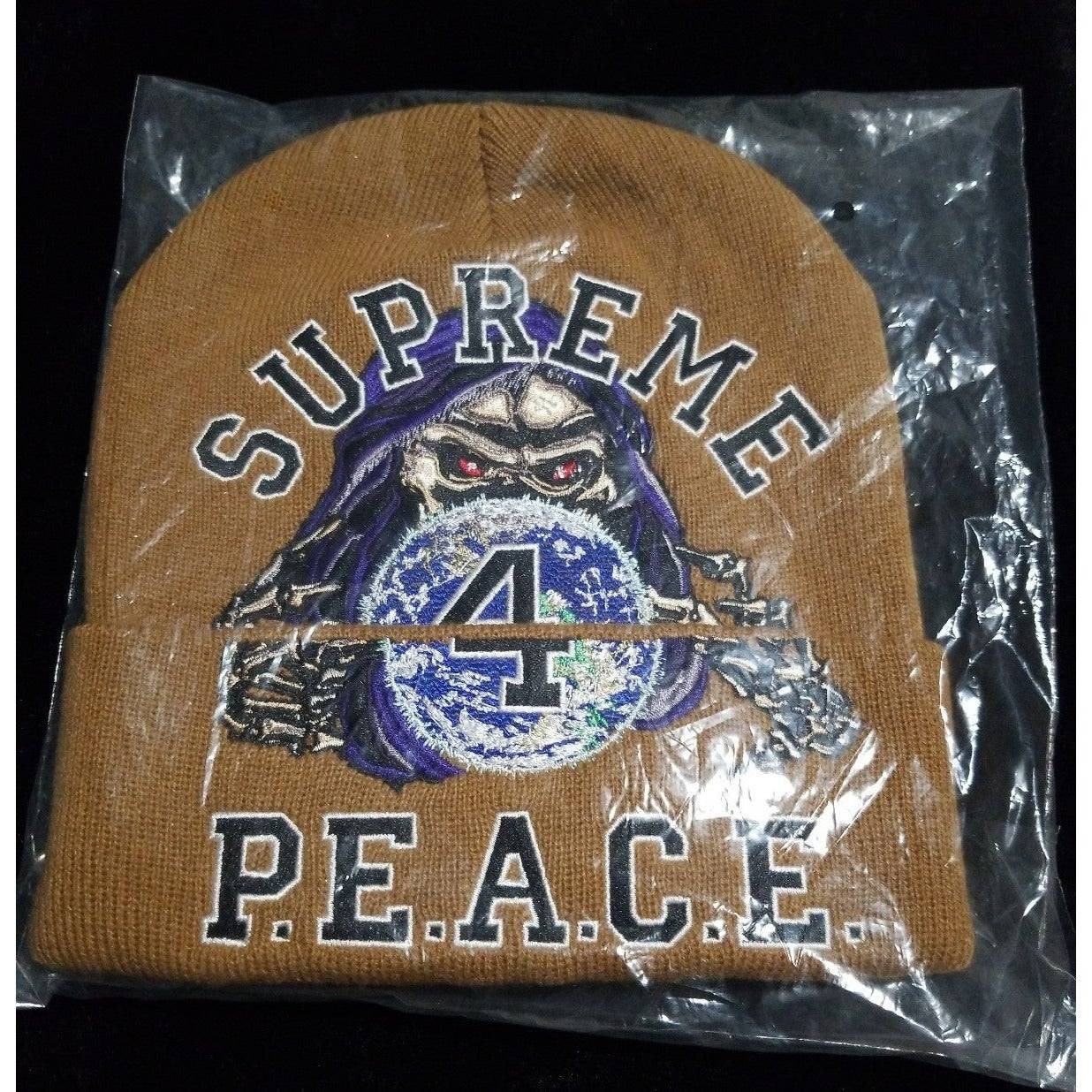 Supreme Peace Beanie Brown - Court Side Gear & More