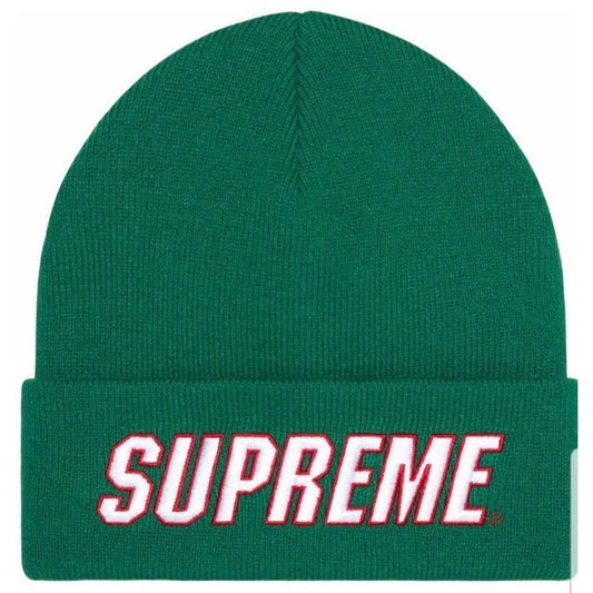 Supreme Slanted Logo Beanie Green