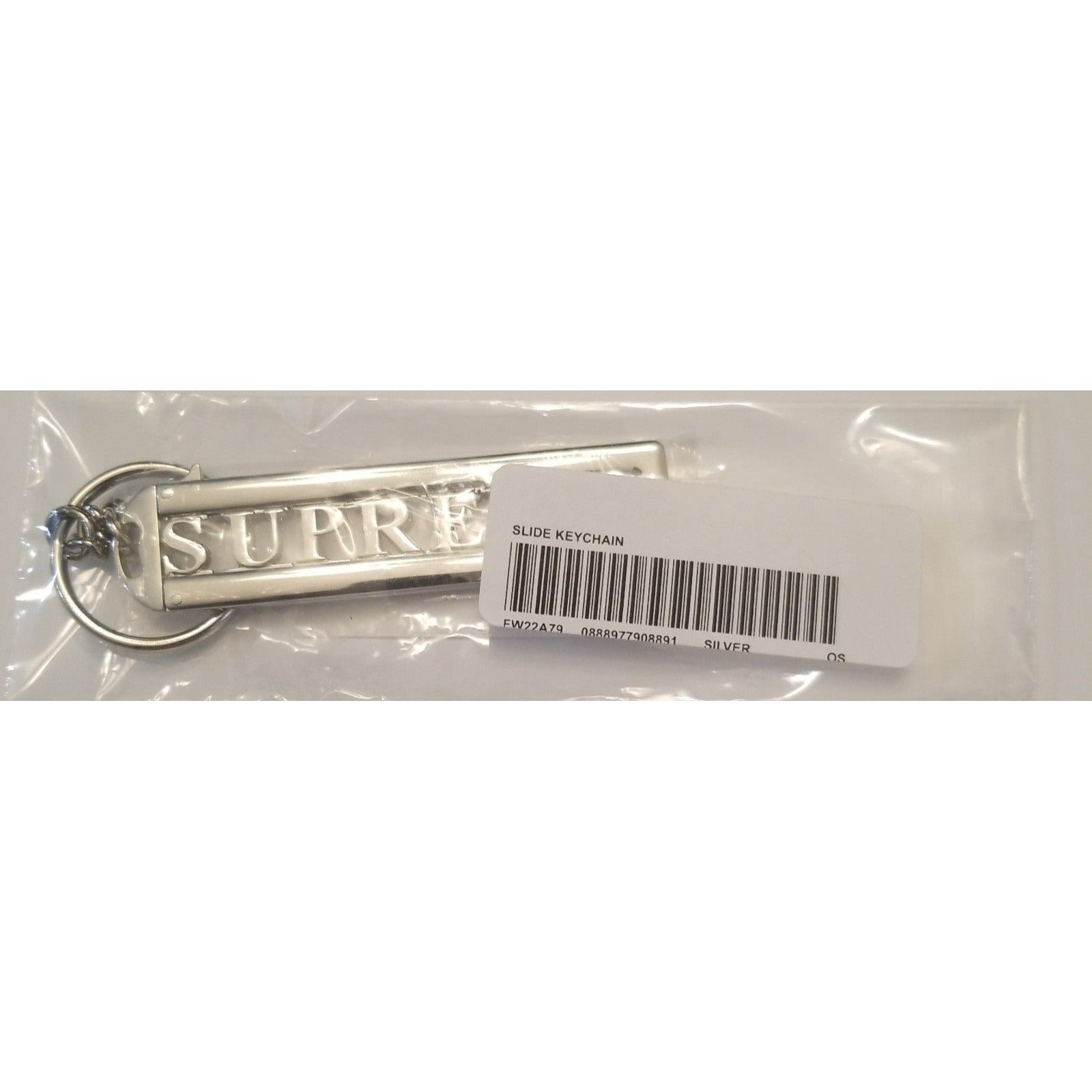 Supreme Slide Keychain Front with serial number