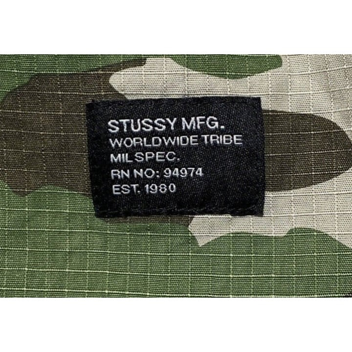 Stussy MFG Shirt Camo Military S/S Tactical Ripstop Skate - Medium