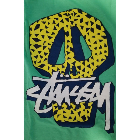 Vintage Green Stussy Skull Tee