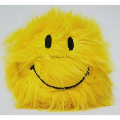 Market Smiley Yellow Fuzzy Plush Basketball