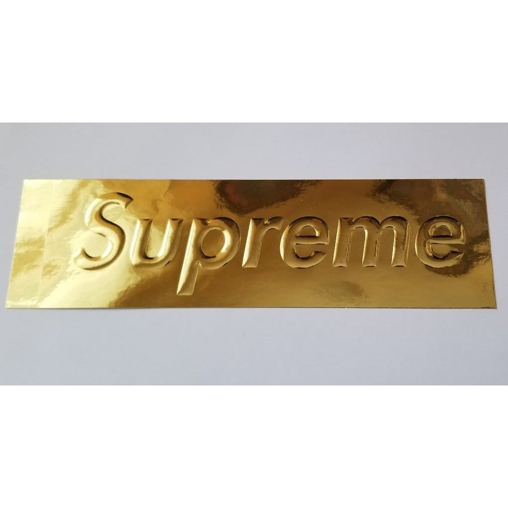 Supreme Gold Embossed Sticker Front