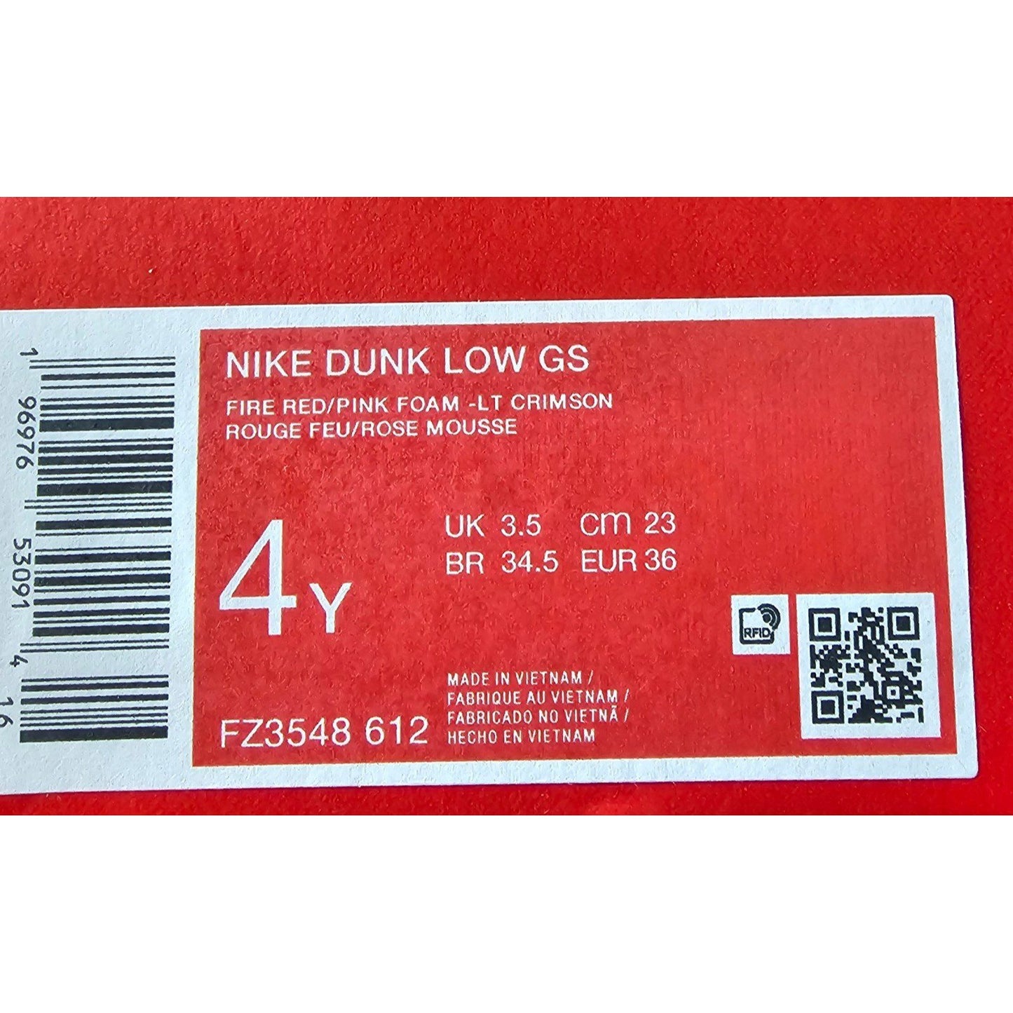 Nike Dunk Low Valentines Day 2024 size