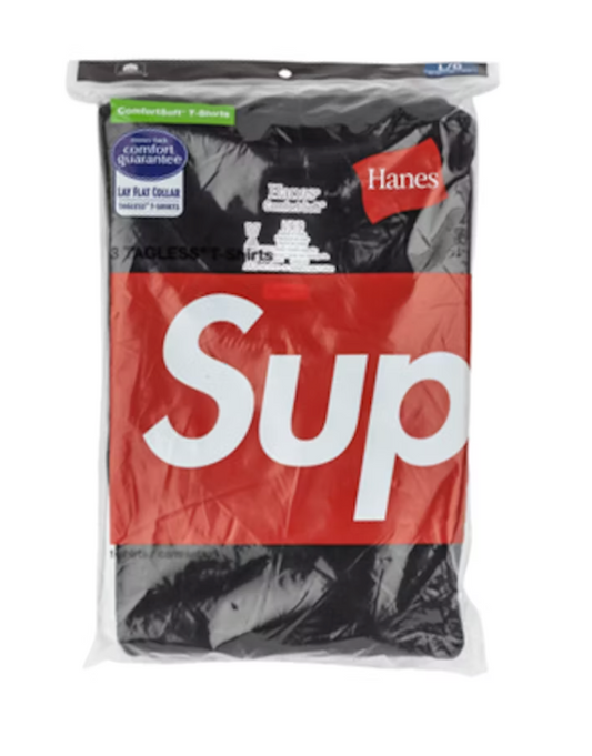 Supreme Hanes 3 Pack Tagless Tees - Large