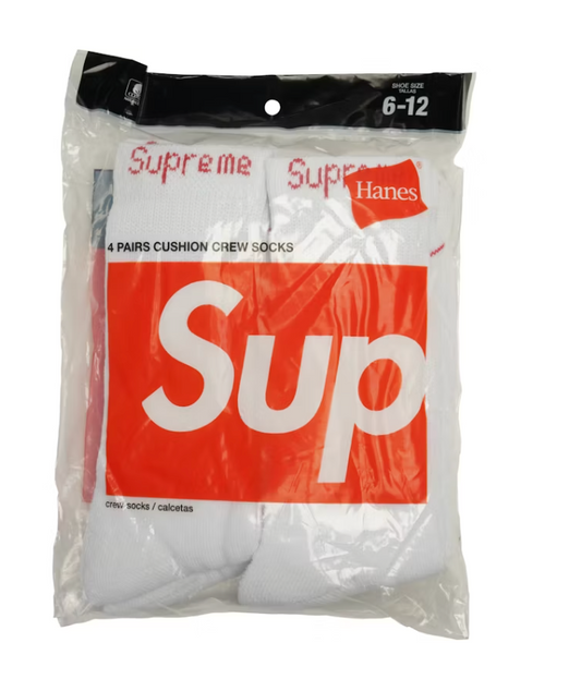 Supreme Hanes Socks 4 Pack