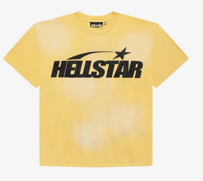 HELLSTAR Classic Glitter T-Shirt Yellow - Court Side Gear & More