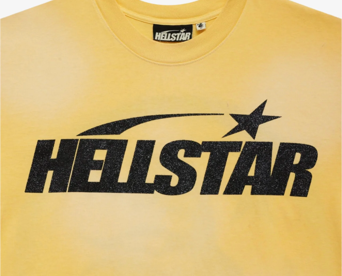 HELLSTAR Classic Glitter T-Shirt Yellow - Court Side Gear & More