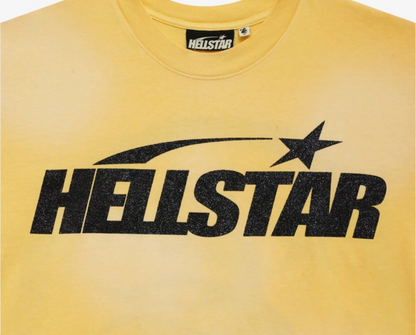 HELLSTAR Classic Glitter T-Shirt Yellow - Court Side Gear & More