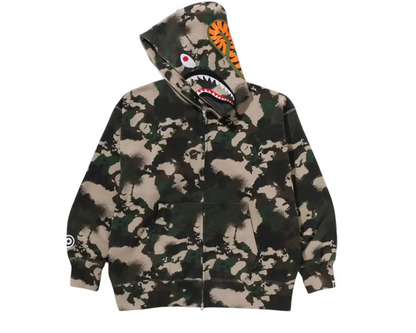 BAPE MAP CAMO SHARK FULL ZIP HOODIE