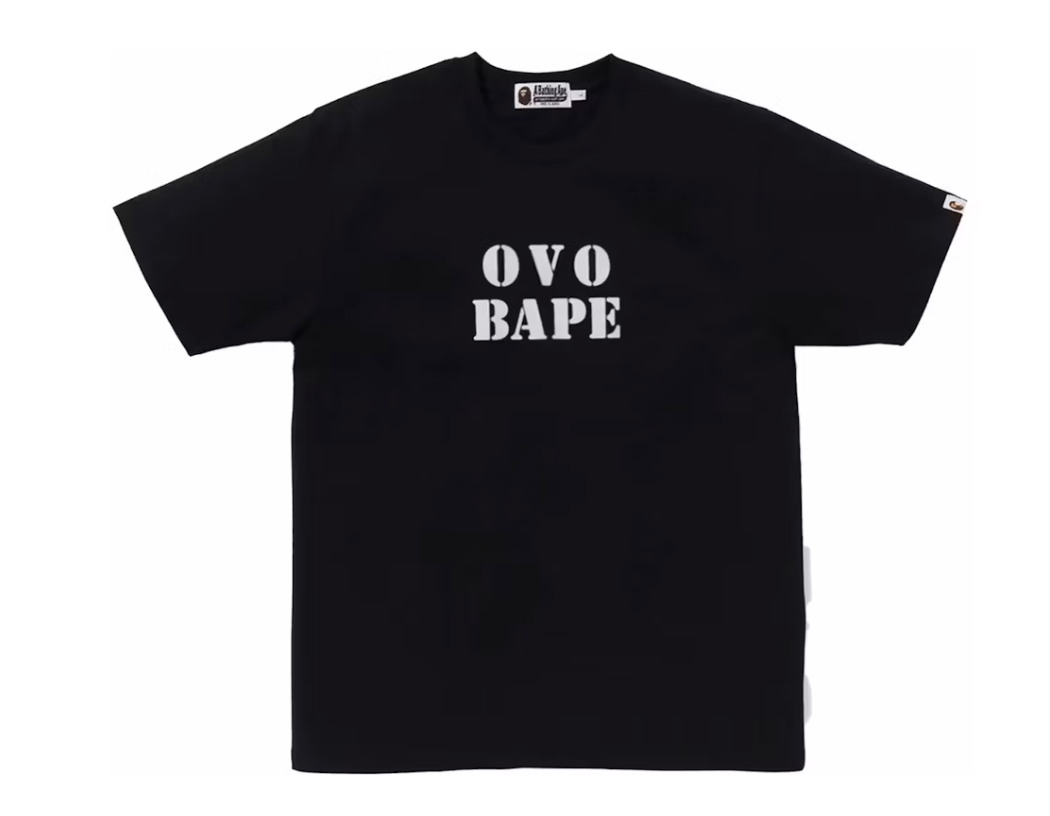 BAPE x OVO Stencil Logo Tee - Court Side Gear & More