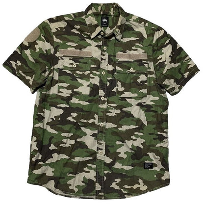 Stussy MFG Shirt Camo Military S/S Tactical Ripstop Skate - Medium