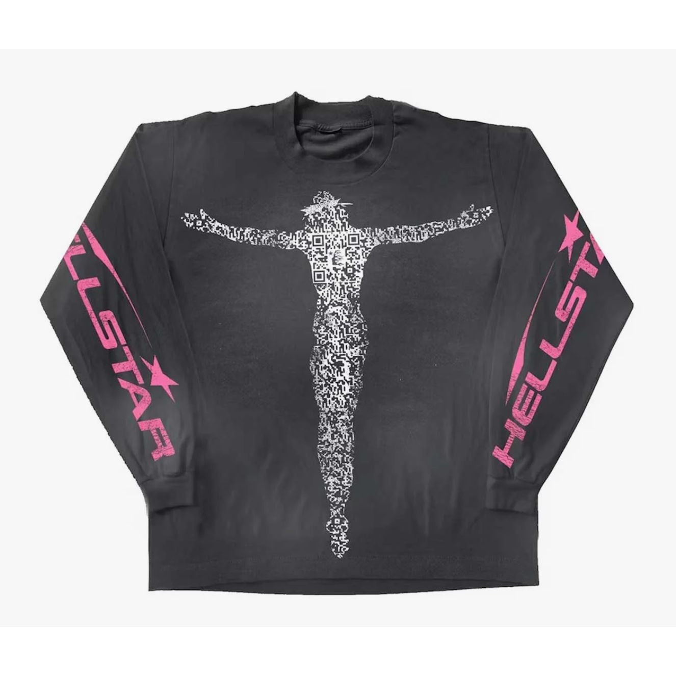 Hellstar Studios QR Code Christ Long Sleeve L/S Tee Black Capsule 10 - Large