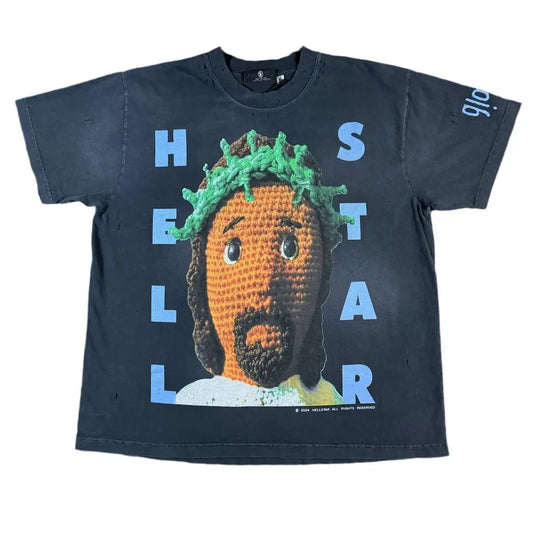 HELLSTAR CROCHET JESUS T-Shirt - Court Side Gear & More