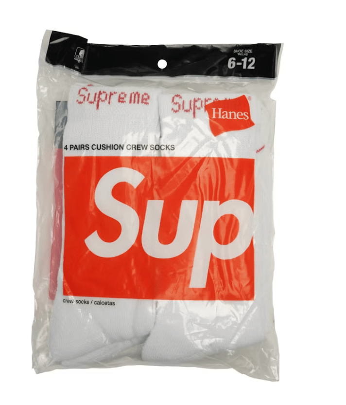 Supreme Hanes Socks 4 Pack - Court Side Gear & More